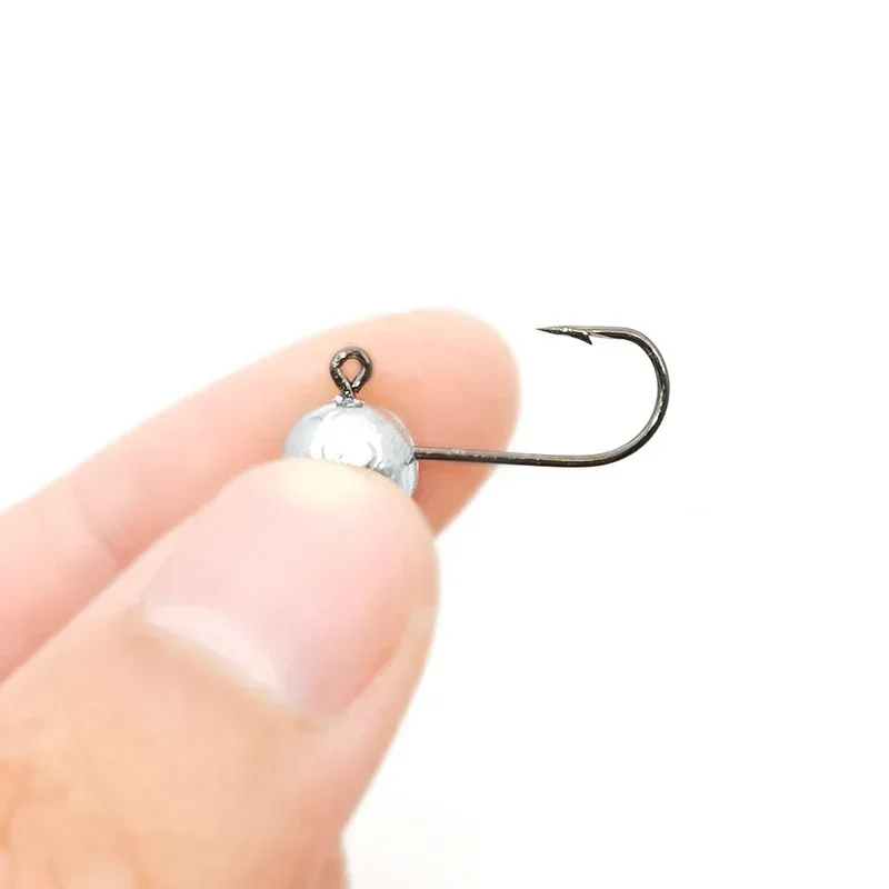 10 Uds Mini anzuelo con cabeza de anzuelo Rockfish, anzuelo con cabeza de plomo expuesta, anzuelo de púas, señuelo de gusano suave para trucha, anzuelo de pesca, aparejos de pesca - imagen 3