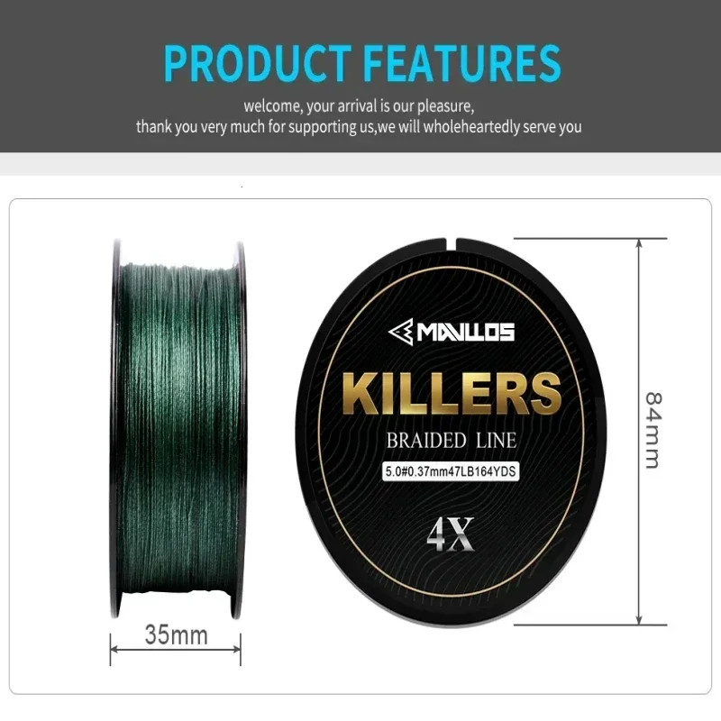 Linea trenzada para carpa Mavllos Killers de alta resistencia - imagen 5