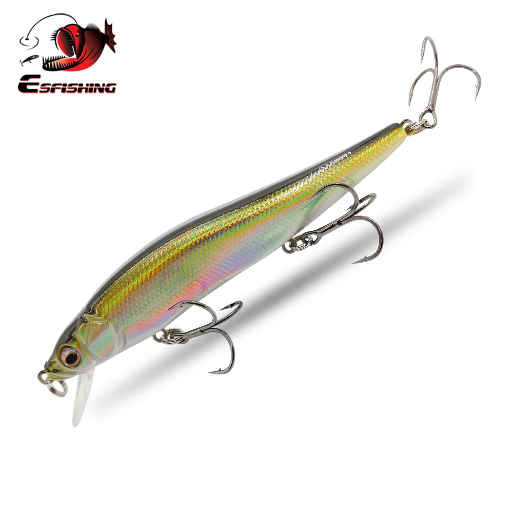 ESFISHING-señuelo de pesca wobbler Jerkbait, 11cm, 15g, 0-1,2 m, pececillo profesional, cebo Artificial duro, aparejos de pesca, visión de vibración
