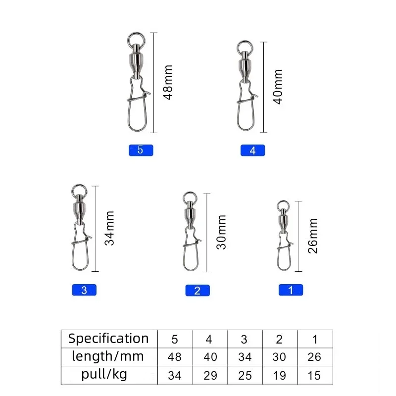 Conectores de anillo de alta velocidad, accesorios de pesca, 50 paquetes - imagen 2