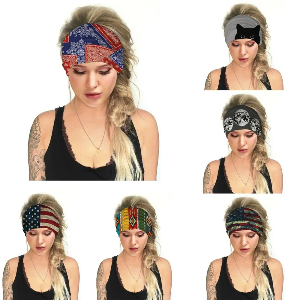 Moda hombres mujeres sudor absorbente estirable antideslizante deportes diadema Fitness bandas para el sudor Yoga bandas para el cabello correr diadema - imagen 2