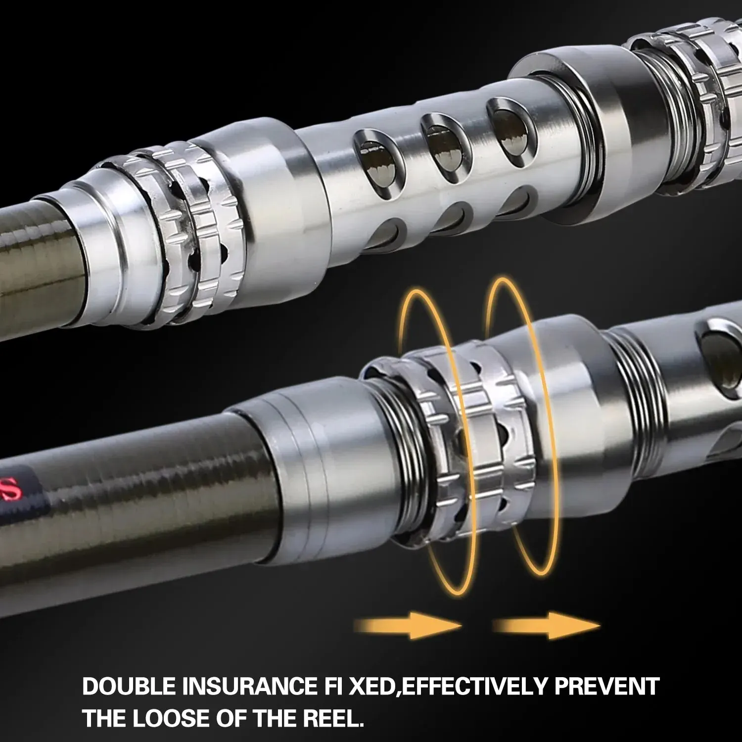 Sougayilang-caña de pescar telescópica de carbono, caña de pescar multifunción, portátil, giratoria de viaje, aparejos de Pesca, 2,1-3,3 m - imagen 3