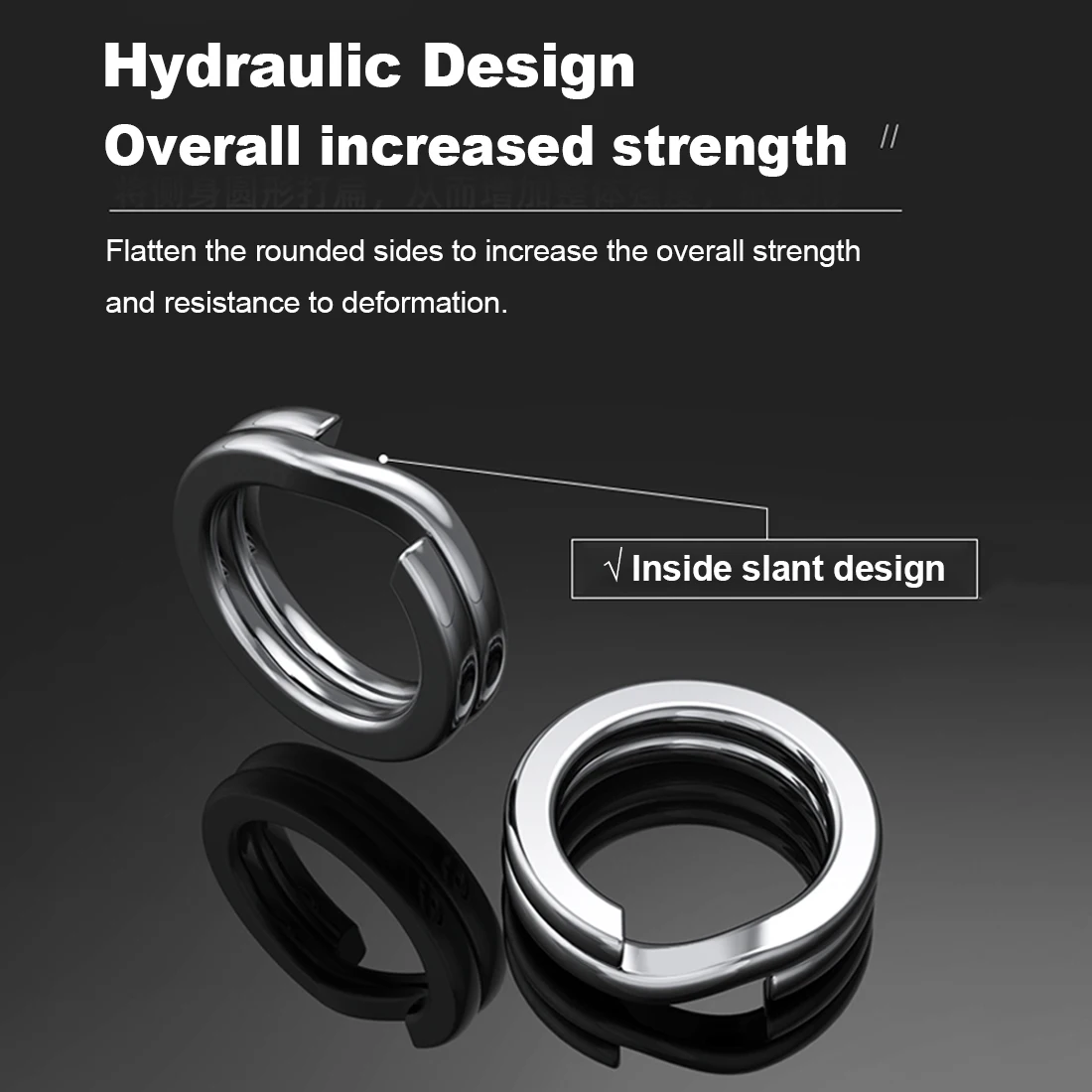 FishTrip-anillos divididos para pesca, paquete de 30 ~ 200, anzuelo de señuelo de agua salada de alta resistencia de acero inoxidable, conector de pesca, aparejos terminales - imagen 4