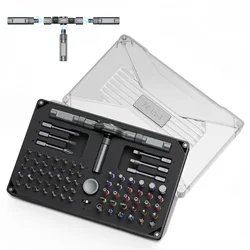 Kit destornilladores trinquete magnético pro con mango desmontable