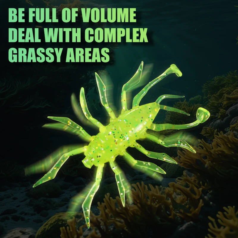 2023 Supercontinent 12 Teile/los wasser spinne Silikon Köder Wurm 38mm/1,42g Angeln Lockt Attraktive Garnelen geruch salz Wobbler - imagen 5