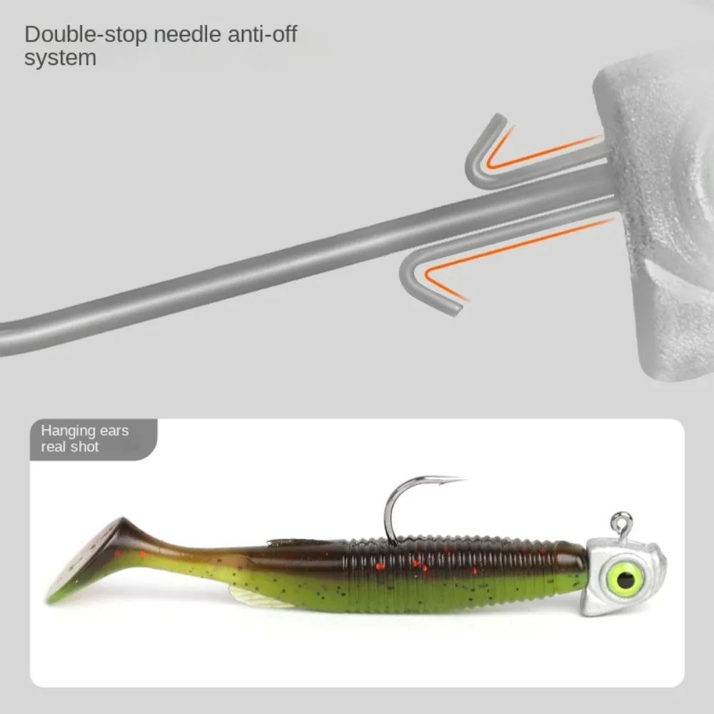 15PCS Metalen Swimbait Haak Jig Head Zilver Lichtgevende Ogen Zeewater Zoetwater Vishaak Hoge Sterkte 3.5g/5g/7g/10g/14g - imagen 4