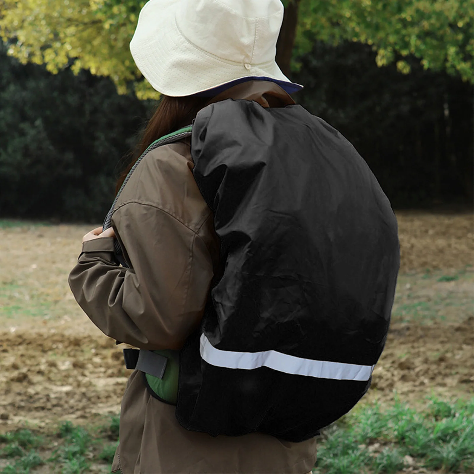 Funda impermeable para mochila, cubierta para lluvia para mochila con tira reflectante para senderismo y acampada - imagen 3