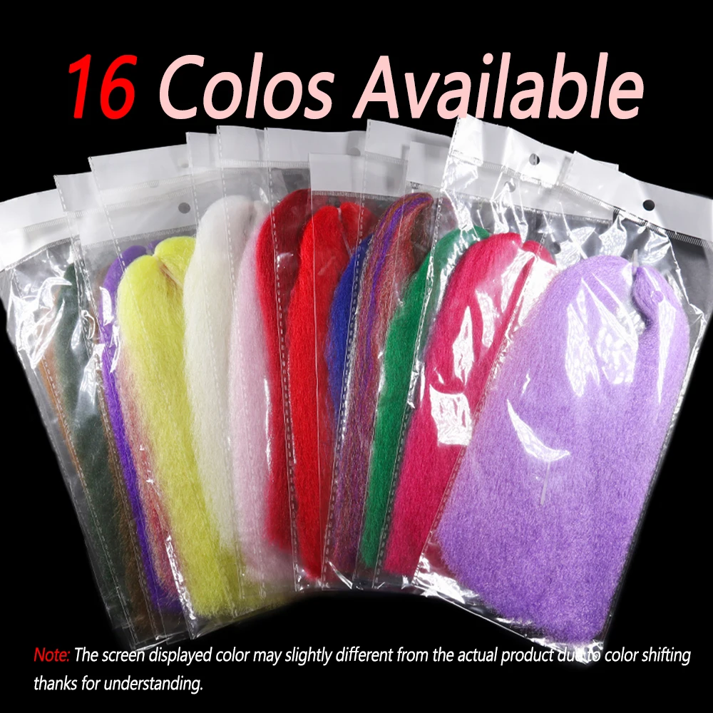 Bimoo-serpentina de pelo sintético suave, fibra de pececillo sedosa EP, 50cm de largo, Baitfish, Lucio, salmón, Steelhead, Material de atado de moscas, 16 paquetes - imagen 4