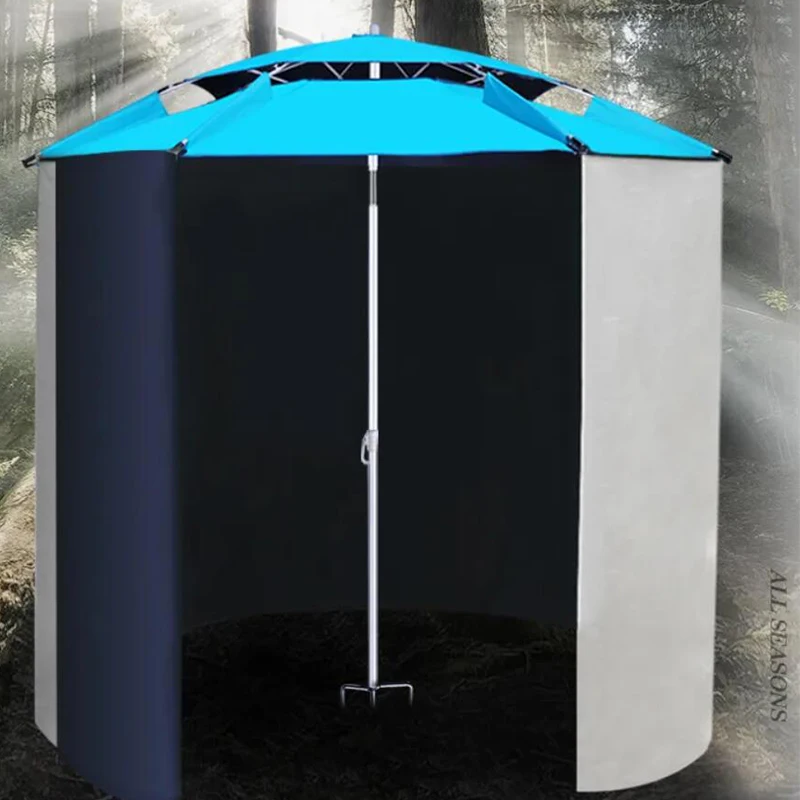 Sombrilla de pesca universal impermeable con cremallera y delantal - imagen 2
