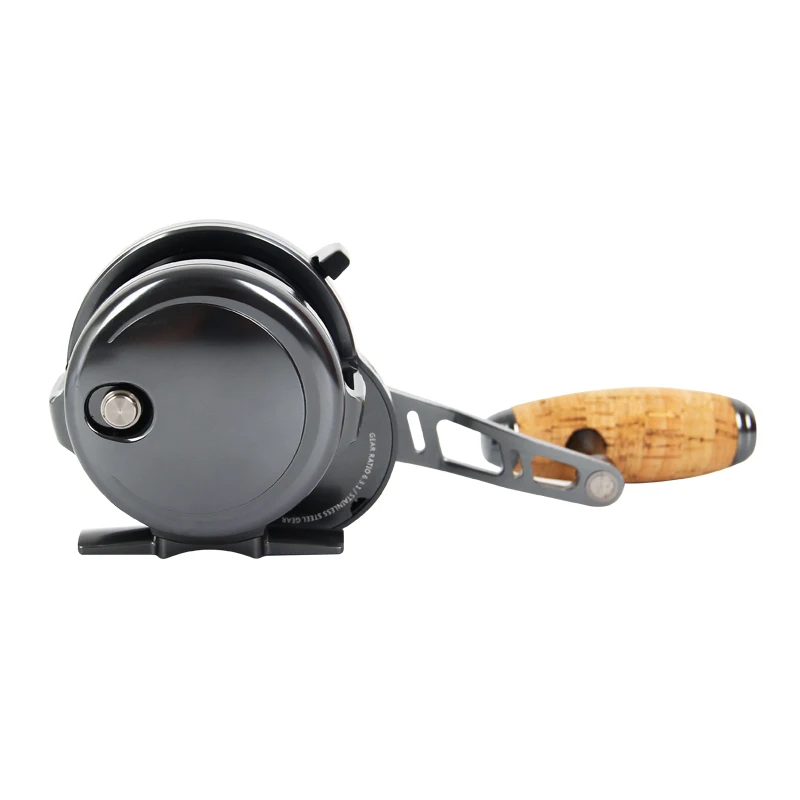 Carrete de pesca de barco de Metal de alta calidad, arrastre máximo de agua salada, 30Kg, 9 + 2Bb, mango de corcho, carrete de pesca de Jigging lento - imagen 4
