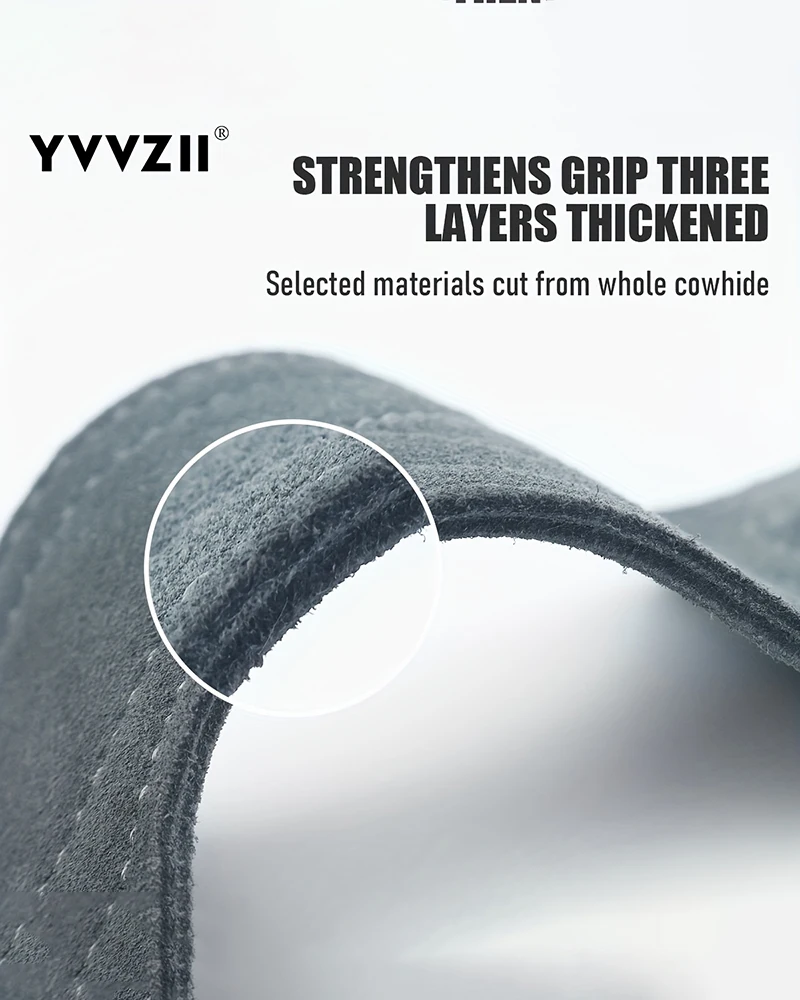 Equipo de Protección de muñeca antideslizante, cinturón de refuerzo de levantamiento de pesas, resistente al desgaste, cuero de vaca - imagen 5