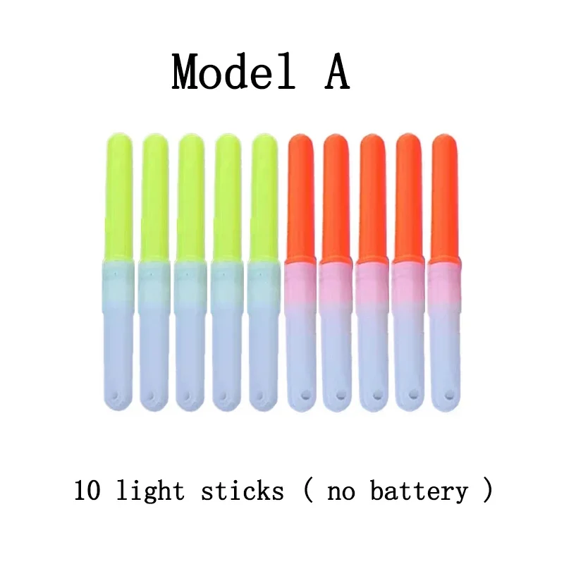10 unids/lote traje de palos de luz para batería cr322 LED rojo/amarillo accesorio de flotador de pesca nocturna Lightstick Bobber Bouy herramienta D011 - imagen 5