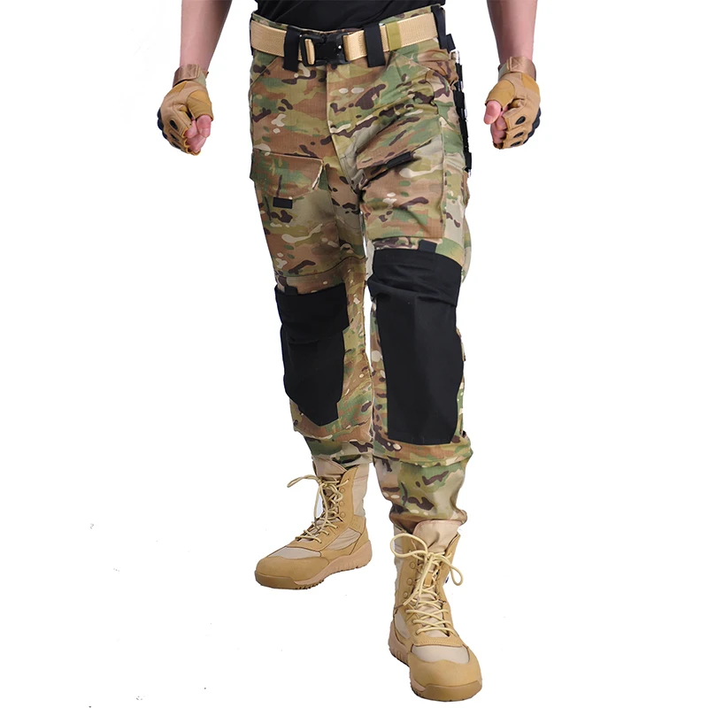 Pantalones tácticos con múltiples bolsillos elásticos para hombre, pantalón táctico militar para ir al trabajo urbano, ajustados, Cargo, 2022 - imagen 3