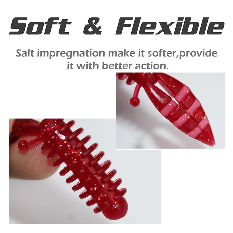 PRO BEROS-Señuelos de Pesca suaves de 5 piezas, cebos flotantes de silicona para pececillos, cebo de pesca de plástico suave - imagen 5