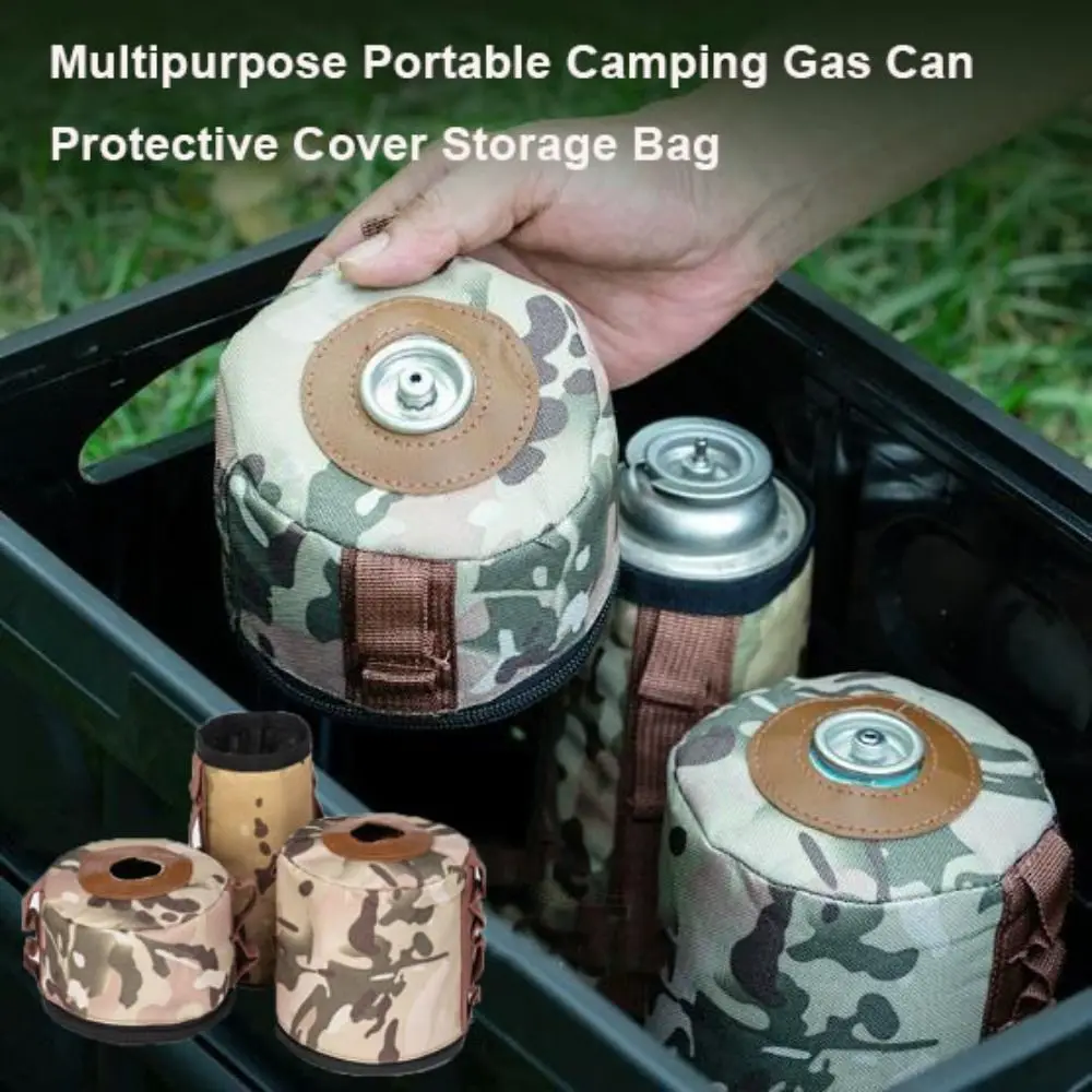 Cubierta protectora multiusos para lata de Gas para acampar, portátil, 3 tamaños, recipiente para tanque de Gas, caja para cilindro, funda envolvente para botella de aire - imagen 3