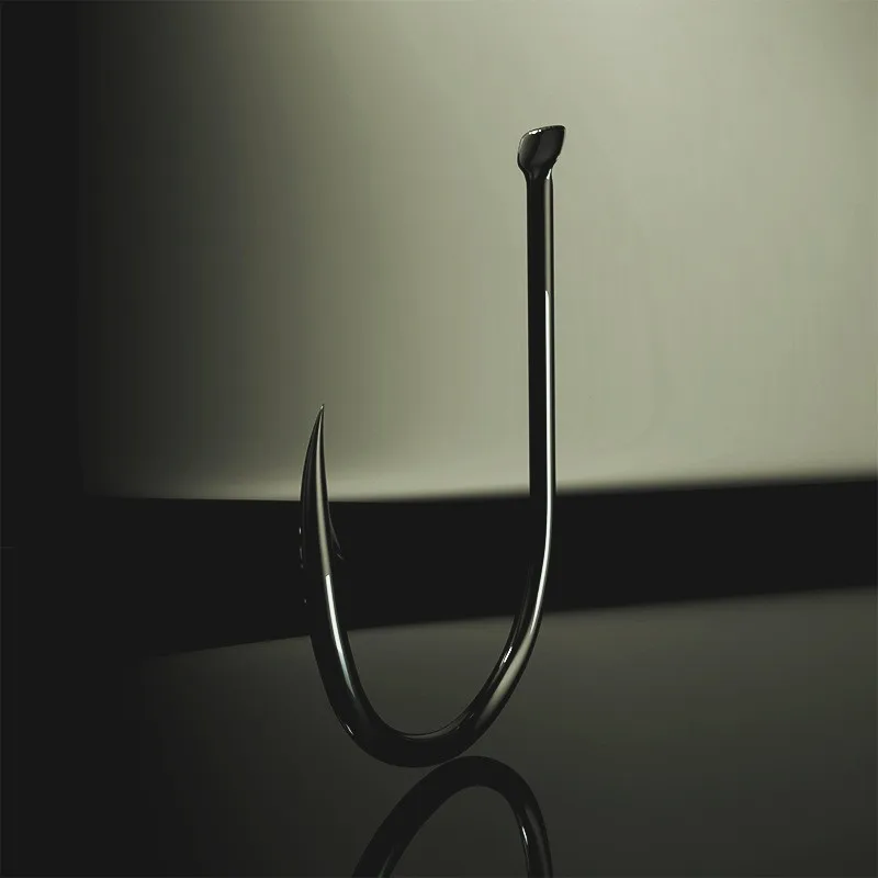Ganchos Gamakatsu originales de Japón para pesca con púas, gancho para carpa, Offset, mango plano grueso, acero de alto carbono, pesca resistente al mar - imagen 5