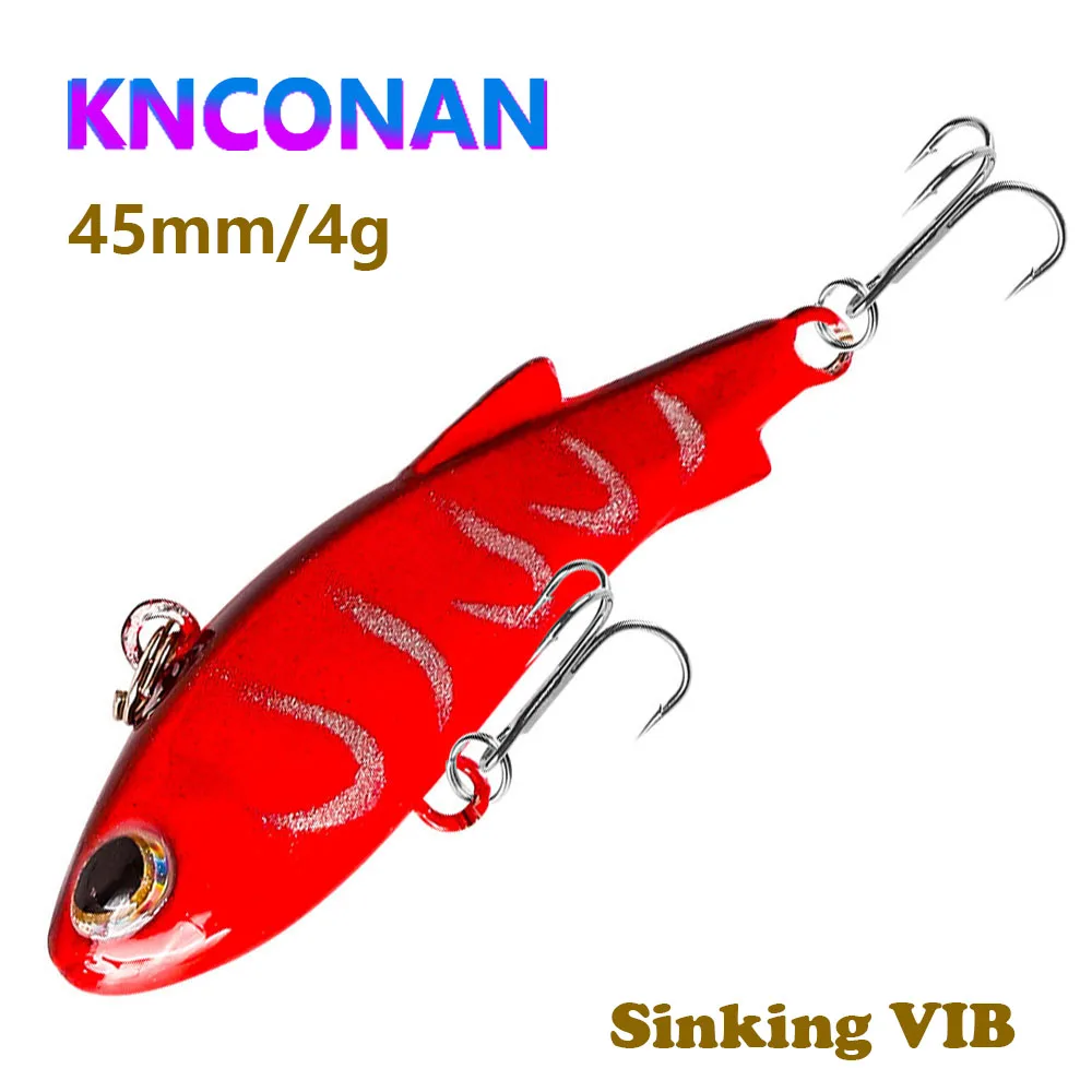 Señuelos de Pesca con vibración, 45mm, 4g, Crankbaits que se hunden, Ratlin, cebo duro Artificial de agua salada, Pesca Isca Wobblers para equipo de Lucio