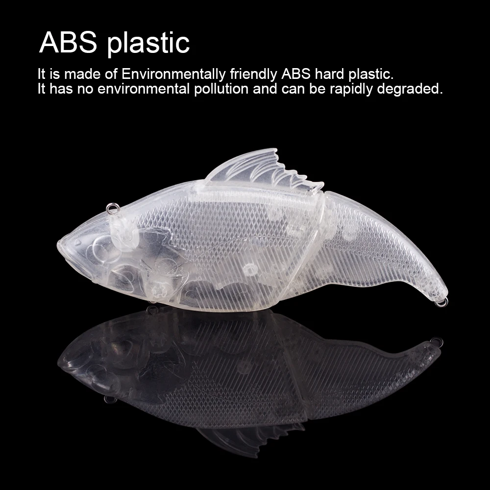 Hanlin-Señuelos de Pesca en blanco, 2/5 piezas, 10,5 cm, 35g, sin pintar, Crankbait, Swimbait multiarticulado - imagen 5