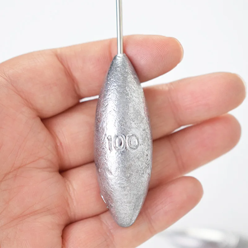 Plomo de pesca de fundición larga, plomo de anillo colgante, aparejos de pesca de 100g, 110g, 120g, 130g, atún de lubina - imagen 2