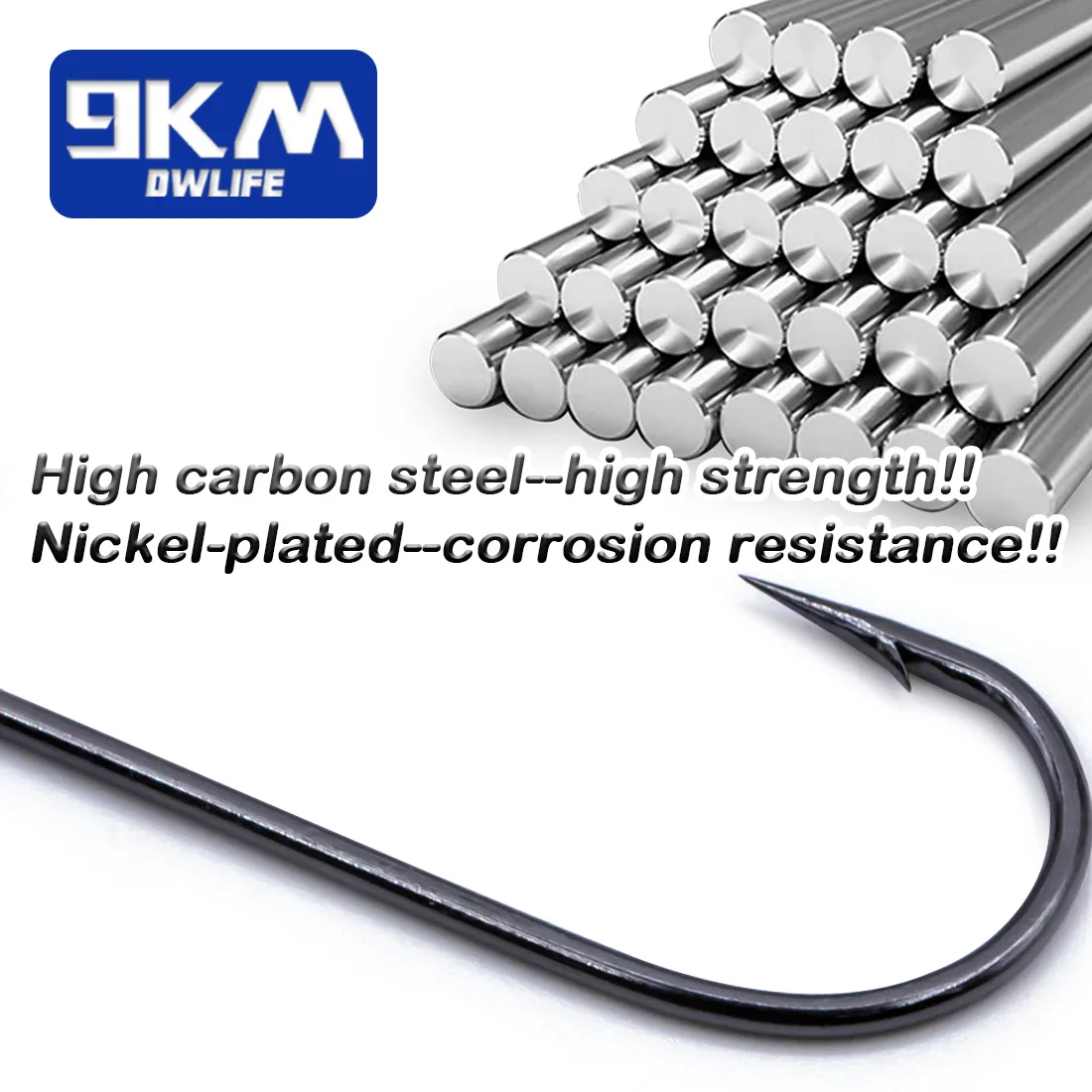 Fishing Jig Hook 50~100Pcs Degree Jig Hook High Carbon Steel Long Shank Jig Head Mold Aberdeen Hook Saltwater Fishing Tackle - imagen 4