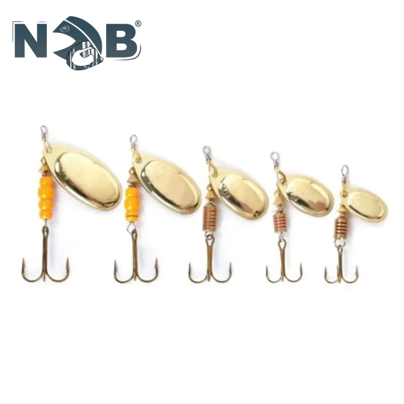 NGB-señuelo de pesca giratorio, cebo giratorio de 3,9g, 4,6g, 7,4g, 10,8g, 15g, cuchara giratoria, Lucio de Metal con anzuelos triples, accesorios de pesca