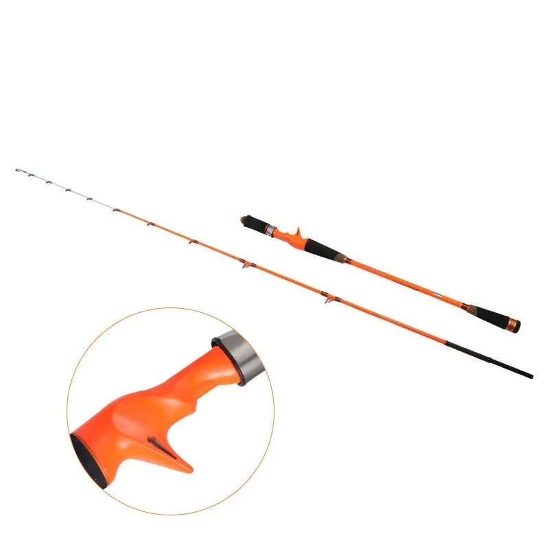 Caña de pescar plegable de 1,35 m, caña de pescar portátil de mar al aire libre para principiantes, adolescentes y adultos, caña de pescar en hielo - imagen 2