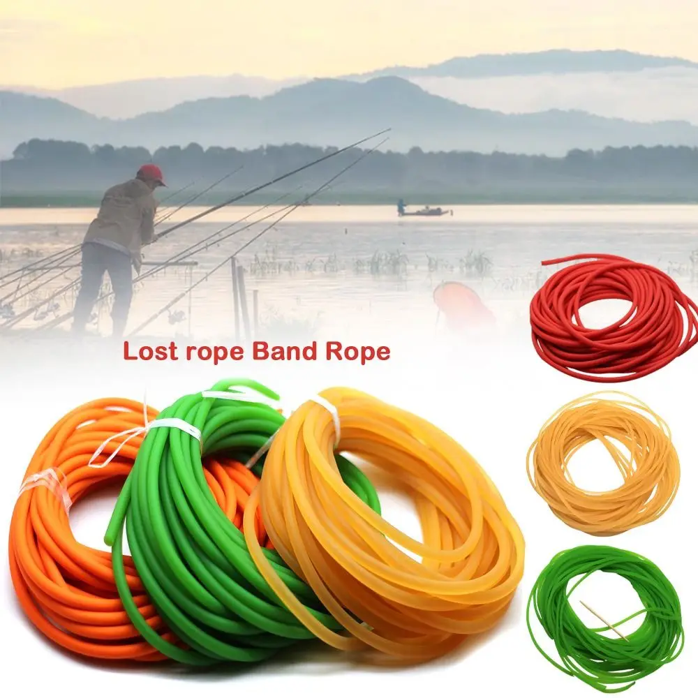 Banda elástica de pesca de 2025, 2/2,2mm, flejes de goma sólida, cuerda atada, cuerda de 10m para tenis, cuerda perdida