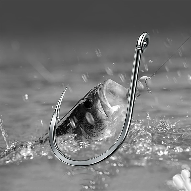 1000 Uds. Anzuelos de Pesca con púas, anzuelo de Pesca de carpa de un solo ojo, anzuelo de Pesca de mar de acero rico en carbono, accesorios de Pesca con mosca - imagen 5