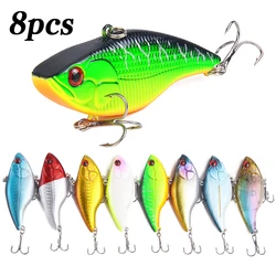 Señuelo VIB duro artificial con anzuelos triples para bass y lucio