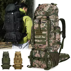 Bolsa de viaje de 90L, mochila para acampar, bolsas tácticas para senderismo y escalada, Montañismo al aire libre, bolsa deportiva grande, mochila Molle para equipaje para hombre
