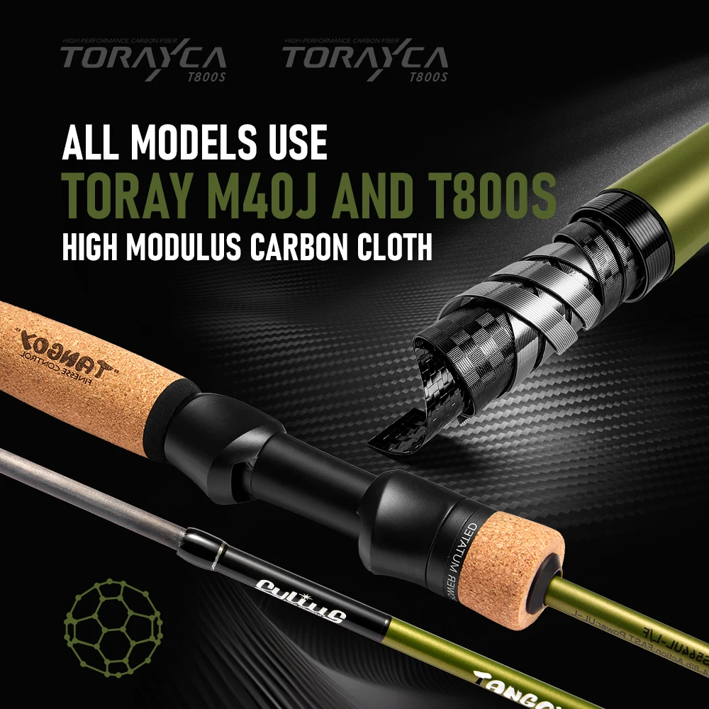 Caña de pescar SOLOKING TANGOY BFS, caña de pescar giratoria de fundición, anillo Fuji Toray de fibra de carbono UL, 2 secciones/4 secciones, caña de viaje fácil de llevar - imagen 5