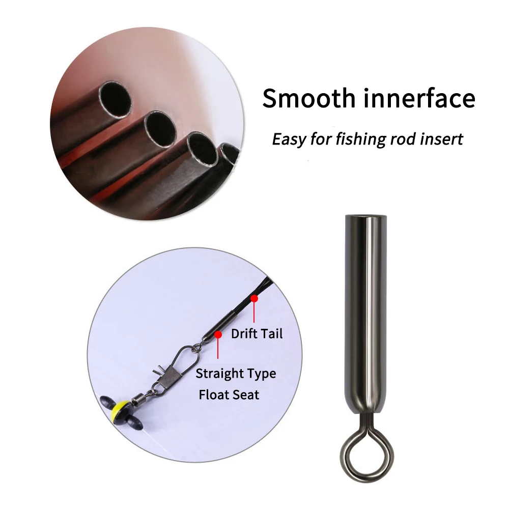Ellllv-Tubo de latón para pesca, soporte flotante giratorio de 360 grados, asiento, accesorios de bricolaje para pesca en roca, 20 piezas - imagen 4