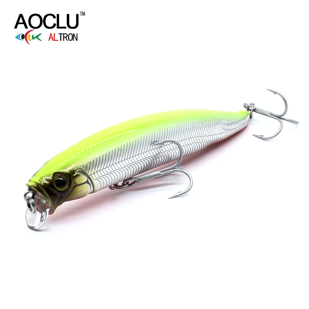 AOCLU Seabass Killer flotante Wobbler 105mm 17,9g 0,1-0,5 m cebo duro Minnow Jerk señuelo de pesca biónico transferencia de peso fundición larga - imagen 4