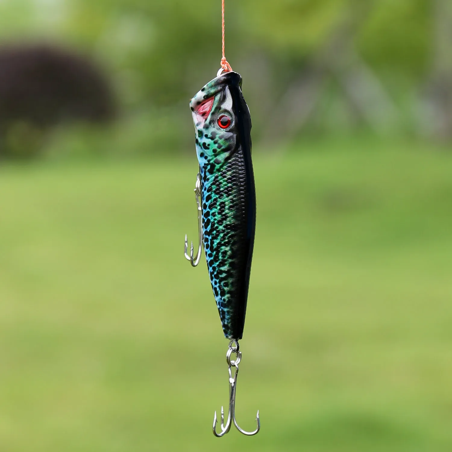 Sougayilang-Señuelos de Pesca Popper de 8,6 cm y 12,7g, cebos duros de agua superior, pececillo, Crankbait, Swimbait para Lucio, agua salada y dulce - imagen 5