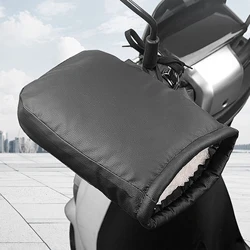 Guantes de invierno para bicicleta eléctrica, manopla cómoda de felpa para manillar, cubierta de mango gruesa y cálida a prueba de viento para bicicleta y motocicleta, 2 uds.