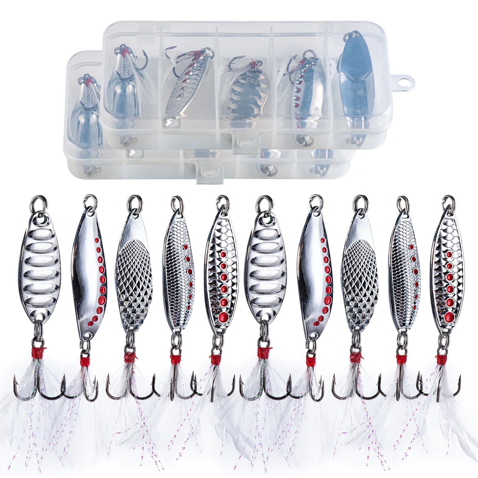 Goture Pack Señuelos Variados - Cucharas, Wobblers y Spinnerbaits