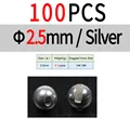2.5mm 100pc Silver