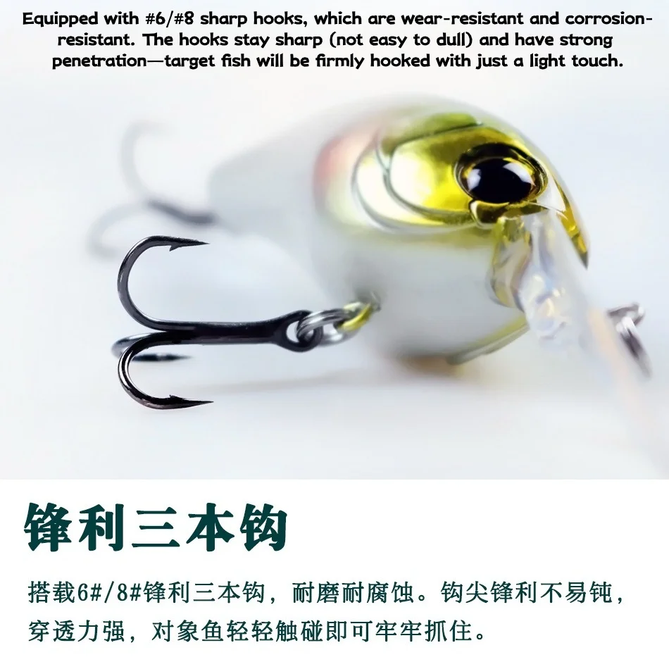 Swolfy Crankbait Flotante – Señuelo de Manivela para Lance Largo - imagen 5