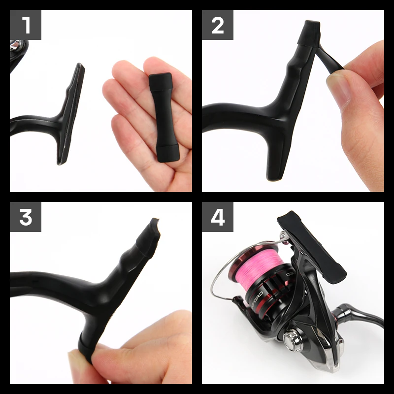 LETOYO 5-10 unids/bolsa cubierta protectora de asiento de carrete de pesca estera de protección de Base de carrete de pesca de silicona de alta elasticidad portátil - imagen 4