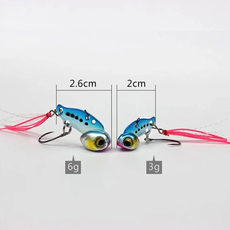 Señuelos Metálicos VIB Cicada – Mini Cuchara Vibrante con Plumero para Lubina - imagen 2