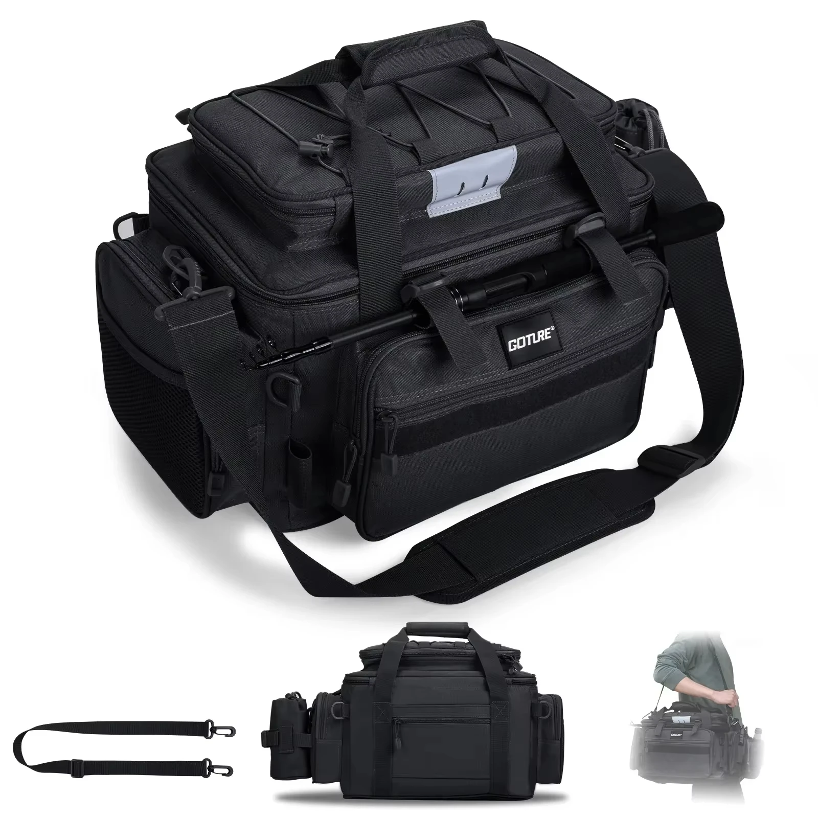 Goture Bolso de Hombro Impermeable – Bolsa Táctica para Pesca