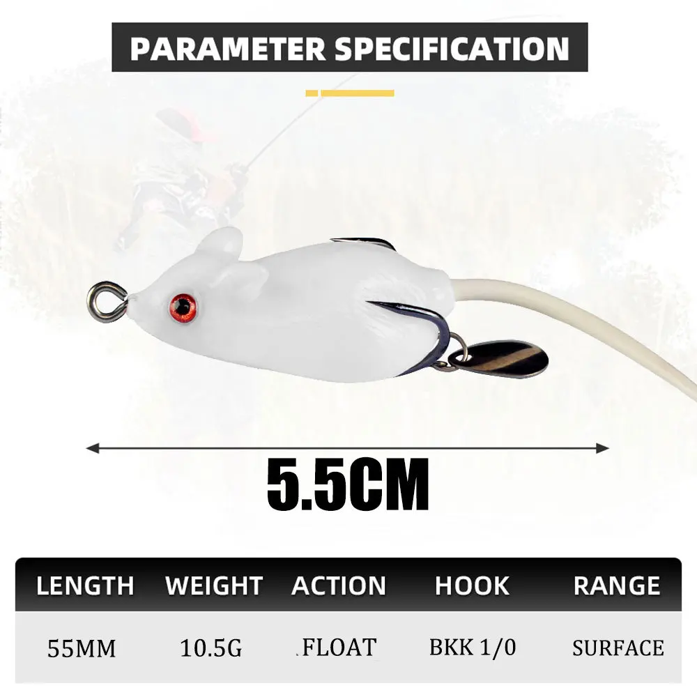 Rata Trueno Señuelo 3D Vinilo Suave Flotante – Cebo Pesca - imagen 5