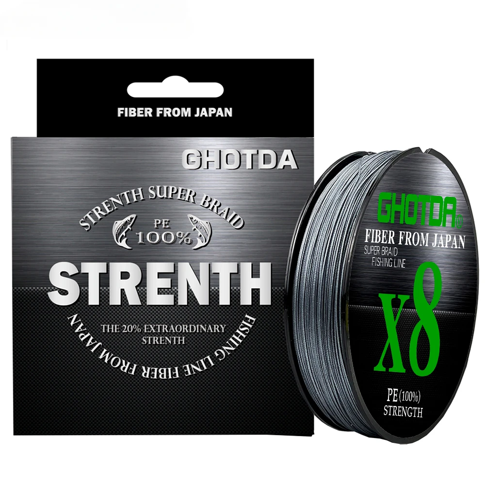 Línea de pesca de PE trenzada de 100M 8 hebras 12 hebras 0,6 # /0.8 # /1.0 #   Distancia de fundición lejana súper fuerte 13LB 18LB 25LB 30LB 50LB 92LB - imagen 5