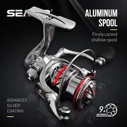 SEASIR OER Carrete ultraligero aluminio para pesca en mar y río