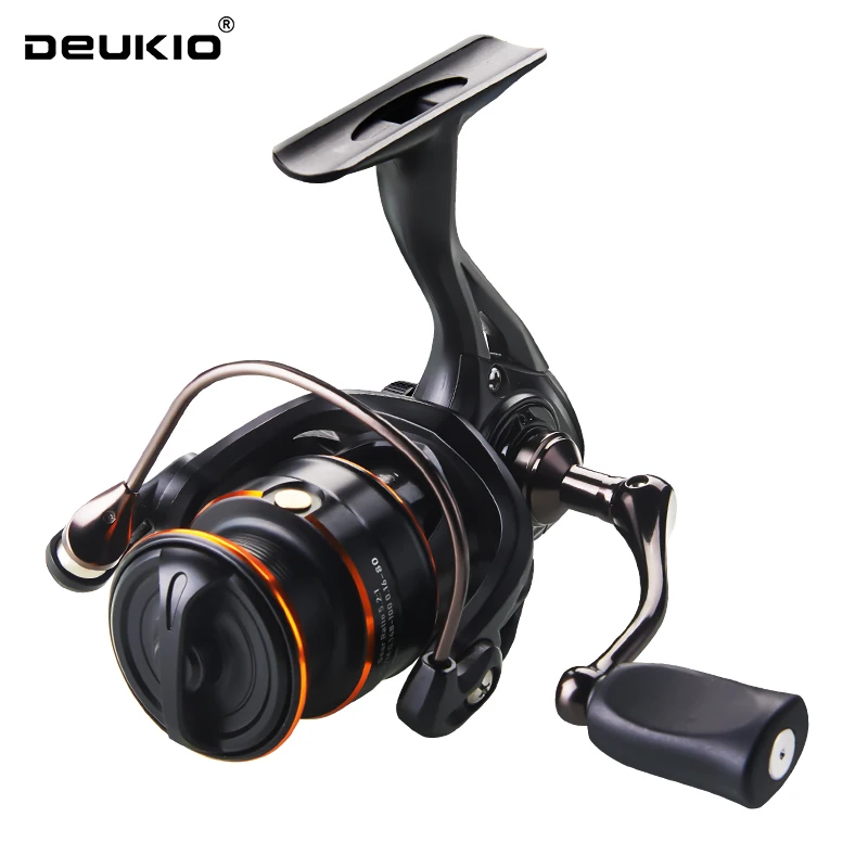 DEUKIO-Mini carrete de pesca ligero, carretes giratorios pequeños, balsa de carpa, carrete de pesca para agua salada, equipo de pesca de agua dulce, tamaño 1000