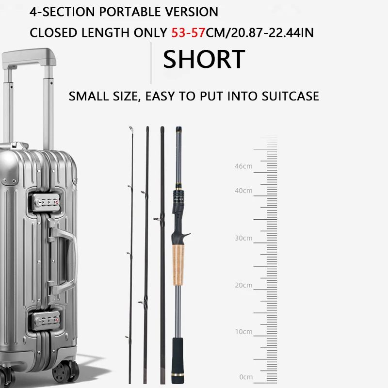 Caña Spinning Casting MBLN – Carbono ultraligera para viaje - imagen 2
