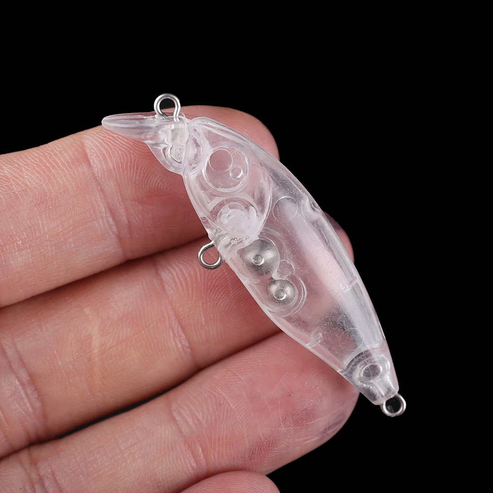 Chan'sHuang-Señuelos de Pesca en blanco, 30 piezas, sin pintar, 55mm, 3,5g, para buzo poco profundo, Minnow, sonajero, cebo, Wobblers, hecho a mano - imagen 5