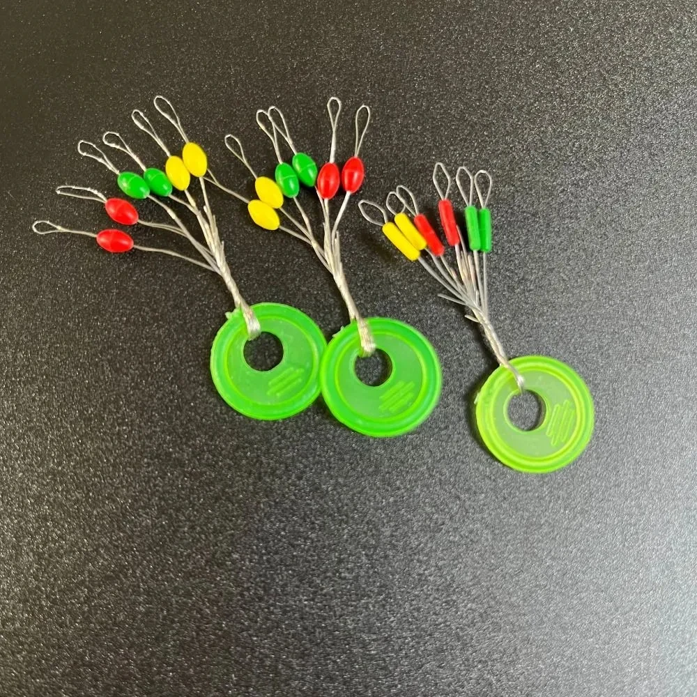 600 Uds 100 grupos flotador tapón de goma pesca Bobber ovalado frijol espacio línea accesorios aparejos - imagen 2