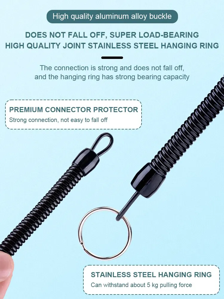 Llavero seguro y duradero con un anillo de acero inoxidable de alta calidad y una fuerte conexión de carga