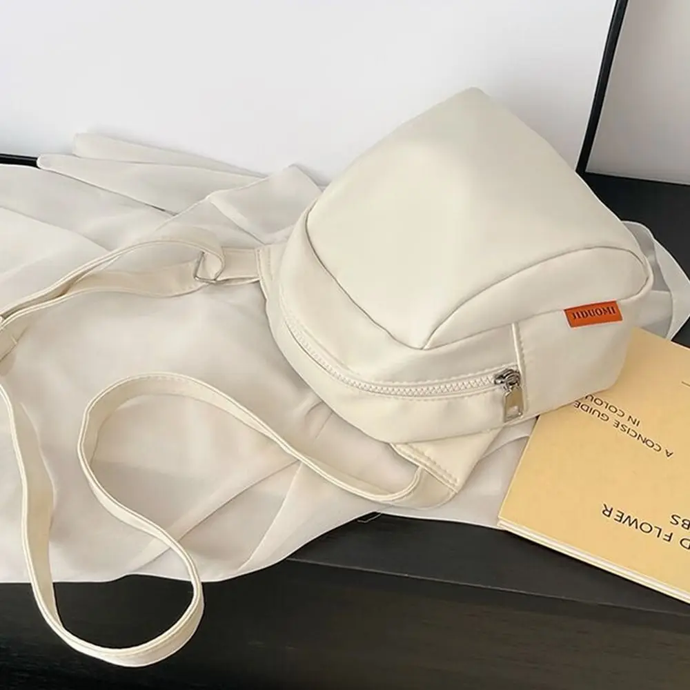 Bolso de lona portátil para mujer y niña, bandolera cruzada de gran capacidad de Color sólido - imagen 4